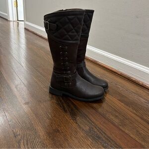 Stylish Quilted Brown Kids Boots